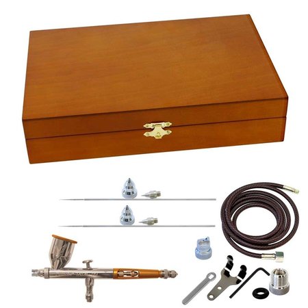 GRACIA Talon TG Airbrush in Wood Case with 3 Heads GR2638895